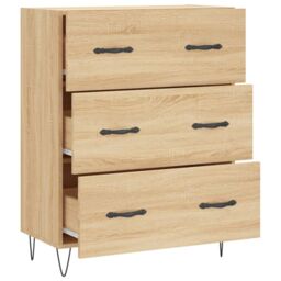 Berkfield Home Sideboard Sonoma Oak 69.5x34x90 cm Engineered Wood in Brown - thumbnail 6