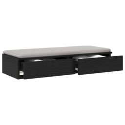 Berkfield Home Bed Drawers Black 80x36, 5x16, 5 cm Engineered Wood - thumbnail 3