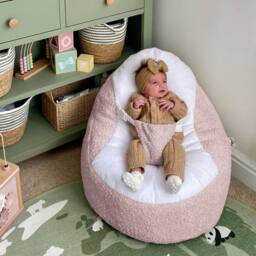 rucomfy Beanbags rucomfy Snug Gaga Baby Bean Bag - Soft & Supportive Newborn Seat in Dusty Pink - thumbnail 2