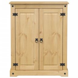 Berkfield Home Shoe Cabinet Corona 86x38.5x108 cm Solid Wood Pine in Brown - thumbnail 4