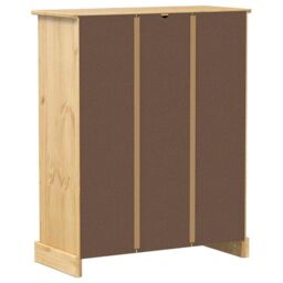 Berkfield Home Shoe Cabinet Corona 86x38.5x108 cm Solid Wood Pine in Brown - thumbnail 6