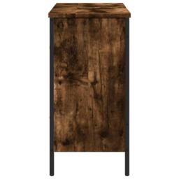 Berkfield Home Sturdy Bathroom Sink Cabinet Smoked Oak 80x30x60 cm Engineered Wood in Brown - Size: 80 x 30 x 60 cm - thumbnail 7