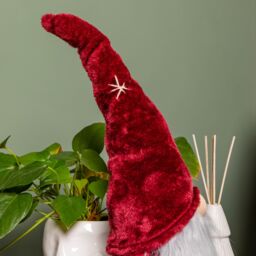 Samuel Alexander 48cm Red Tartan Sitting Christmas Gonk with Snowflake Hat - thumbnail 4