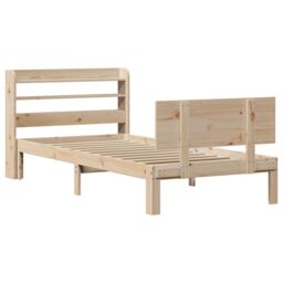 Berkfield Home Bed Frame with Headboard without Mattress 90x200 cm in Brown - thumbnail 3