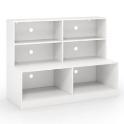 Costway Entryway Shoe Cabinet 2-in-1 Storage Cabinet & Shoe Bench Combo in White - thumbnail 5
