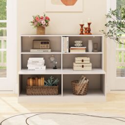 Costway Entryway Shoe Cabinet 2-in-1 Storage Cabinet & Shoe Bench Combo in White - thumbnail 4