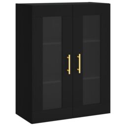 Berkfield Home Wall Mounted Cabinets 2 pcs Black Engineered Wood - thumbnail 5