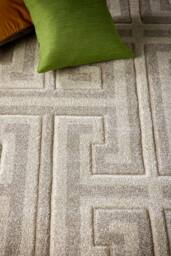 Origin Greek Key Taupe/Beige in Taupe - Size: 80 cm x 150 cm - thumbnail 3