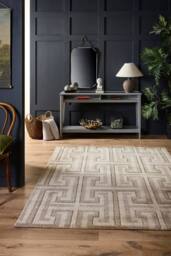 Origin Greek Key Taupe/Beige in Taupe - Size: 80 cm x 150 cm - thumbnail 1
