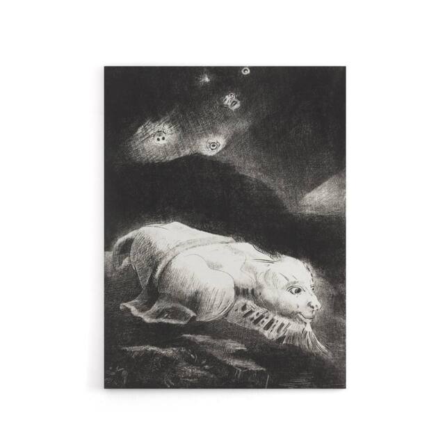 "Artery8 Life Awakening in Obscure Matter Redon Vintage Canvas Wall Art in Black - Size: W18"" x H24""" - image 1