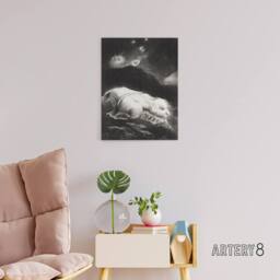 "Artery8 Life Awakening in Obscure Matter Redon Vintage Canvas Wall Art in Black - Size: W18"" x H24""" - thumbnail 3