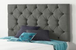 Somnior Premier Divan Bed with 24Cm Deep Mattress & Headboard In Linen Fabric in Dark Grey - Size: King - thumbnail 5