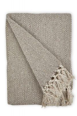 New Edge Blinds Hartley Collection Cotton Throw in Natural - Size: 178 cm x 254 cm - image 1