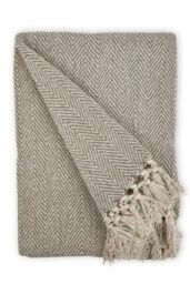 New Edge Blinds Hartley Collection Cotton Throw in Natural - Size: 178 cm x 254 cm - thumbnail 1