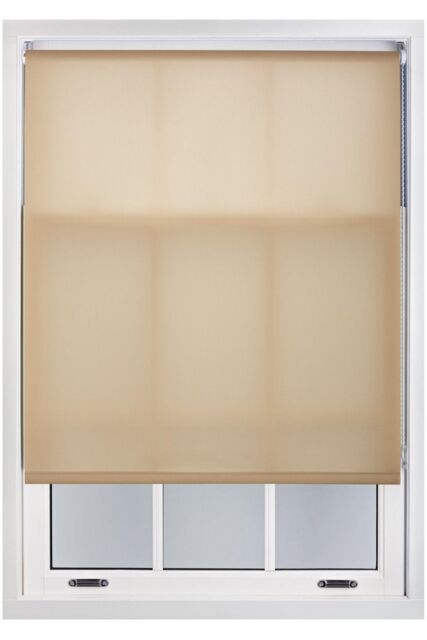 Furnished Cappuccino Daylight Roller Blinds - Trimmable Window Shade in Beige - Size: 150 cm width x 165 cm drop - image 1