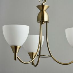 Loops 3 Lamp Ceiling & 2x Wall Light Pack Antique Brass Glass Matching Indoor Fittings in Clear - thumbnail 3