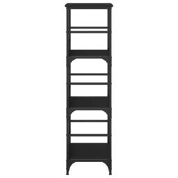 Berkfield Home Decorative Bookshelf Black 50x33x117.5 cm Engineered Wood - thumbnail 5