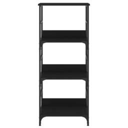 Berkfield Home Decorative Bookshelf Black 50x33x117.5 cm Engineered Wood - thumbnail 4