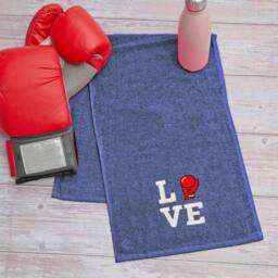 Duncan Stewart Love Sports Boxing Towel in Navy - thumbnail 1