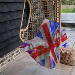 Benjamin Tate Design Union Jack Blanket in Natural - Size: 120 cm x 150 cm - thumbnail 4