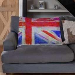 Benjamin Tate Design Union Jack Blanket in Natural - Size: 120 cm x 150 cm - thumbnail 2