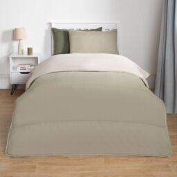 OHS Soft Coverless 10.5 TOG Duvet Set Pillowcase Quilted Cover in Pale Green - Size: Single - thumbnail 1