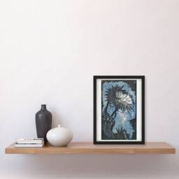 Artery8 Reijer Stolk Artichoke Flower Abstract Floral Painting Framed Wall Art - Size: A3 - thumbnail 2