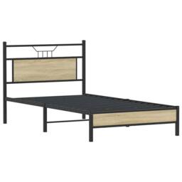 Berkfield Home Decorative Bed Frame without Mattress Sonoma Oak 100x200 cm Engin in Brown - thumbnail 5