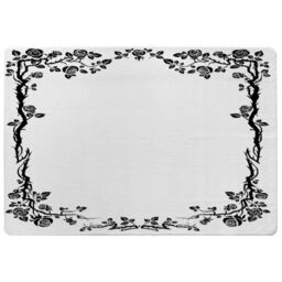 Benjamin Tate Design Rose & Vine Silhouette Designer Rug in Natural - Size: Large - thumbnail 1