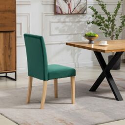 Artemis Home Maiolo Velvet Dining Chairs - Set of 2 in Green - thumbnail 5