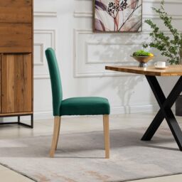 Artemis Home Maiolo Velvet Dining Chairs - Set of 2 in Green - thumbnail 4