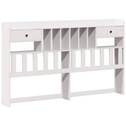 Berkfield Home Bookcase Bed without Mattress White 180x200cm Solid Wood Pine - Size: Super King - thumbnail 7