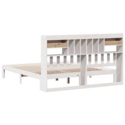 Berkfield Home Bookcase Bed without Mattress White 180x200cm Solid Wood Pine - Size: Super King - thumbnail 6