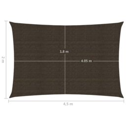 Berkfield Home Sunshade Sail 160 g/m ² Brown 2x4.5 m HDPE - thumbnail 6