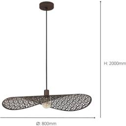 Loops Stylish Modern Bronze Pendant Ceiling Light for Elegant Indoor Spaces in Brown - thumbnail 4