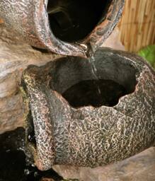 Primrose Cascading Jars Water Feature Stone Effect Indoor Outdoor Cherika 77cm - thumbnail 4