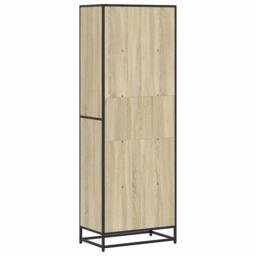 Berkfield Home Modern Bookcase Sonoma Oak 60x35x170.5 cm Engineered Wood in Light Oak - thumbnail 6