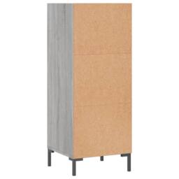 Berkfield Home Sideboard Grey Sonoma 34.5x32.5x90 cm Engineered Wood - thumbnail 6