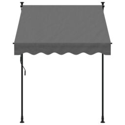 Berkfield Home Retractable Awning Anthracite 150x150 cm Fabric & Steel in Black - thumbnail 3
