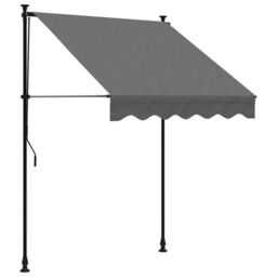 Berkfield Home Retractable Awning Anthracite 150x150 cm Fabric & Steel in Black - thumbnail 2
