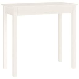 Berkfield Home Beautiful Console Table White 80x40x75 cm Solid Wood Pine - Size: 80 x 40 x 75 cm - thumbnail 3