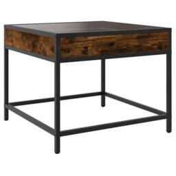 Berkfield Home Decorative Coffee Table with Infinity LED Smoked Oak 50x50x41 cm in Brown - Size: 50 x 50 x 41 cm - thumbnail 8