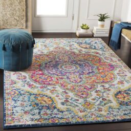 Livabliss Elaziz-Vintage Pink Blue Orange Yellow Beige Traditional Boho Living Rug - Size: 120 cm x 170 cm - thumbnail 7