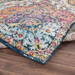 Livabliss Elaziz-Vintage Pink Blue Orange Yellow Beige Traditional Boho Living Rug - Size: 120 cm x 170 cm - thumbnail 4