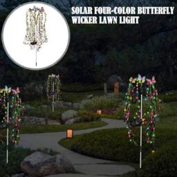 Havendro Solar Butterfly Lights LED Outdoor Garden Pathway UK - thumbnail 3