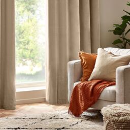 Yard Heavy Chenille Woven Piped Cushion in Natural - Size: 50 cm x 50 cm - thumbnail 5