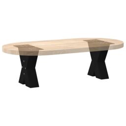 Berkfield Home Coffee Table Legs X-Shaped 2 pcs Black 40x(30-31) cm Steel - thumbnail 8