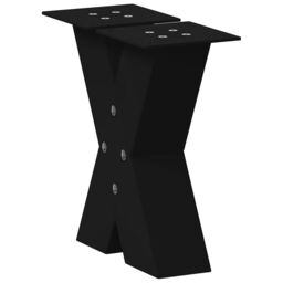Berkfield Home Coffee Table Legs X-Shaped 2 pcs Black 40x(30-31) cm Steel - thumbnail 4