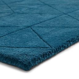 The Rug Shop UK Teal Luxurious Modern Easy to clean Machine Made Chequered Area Rug - Size: 150 cm x 230 cm - thumbnail 5