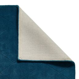 The Rug Shop UK Teal Luxurious Modern Easy to clean Machine Made Chequered Area Rug - Size: 150 cm x 230 cm - thumbnail 2